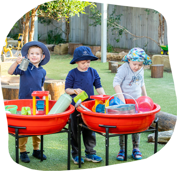 Three Little Boy Playing — Early Learning Centre Maudsland,QLD