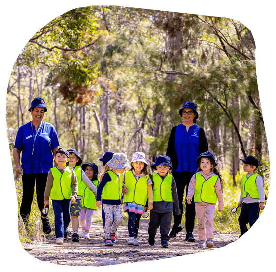Children Walking in Forest — Early Learning Centre Maudsland,QLD