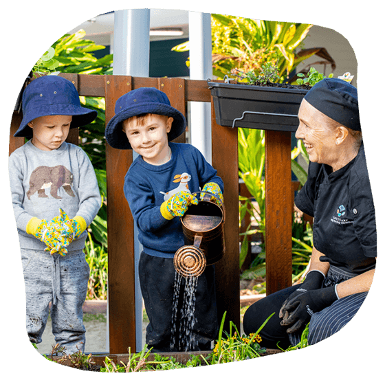 Children Watering Plants — Early Learning Centre Maudsland,QLD