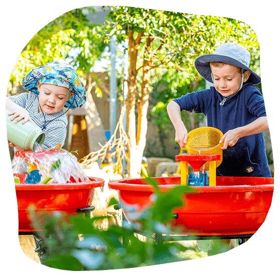 Kids Playing With Water — Early Learning Centre Maudsland,QLD