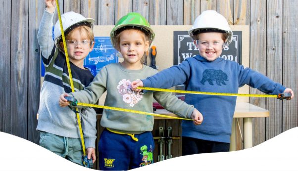 Three Kids Stand Up And Happy — Early Learning Centre Maudsland,QLD
