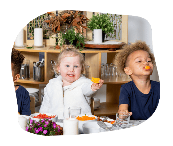 Three Kids Eating — Early Learning Centre Maudsland,QLD