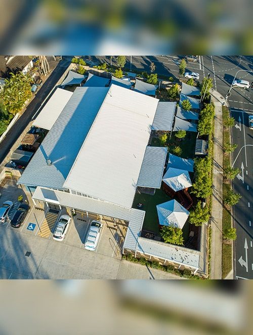 Closer look of birds eye view of house — Early Learning Centre in Buderim, QLD