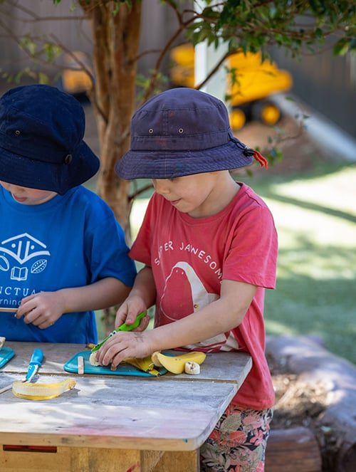 Two kids bonding — Early Learning Centre in Buderim, QLD