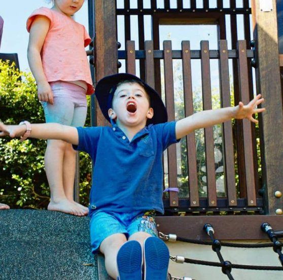 Child Enjoying Slide at The Playground — Early Learning Centre Maudsland,QLD